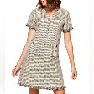 SPARTINA 449 Willette Tweed Dress - Ivory Black Tweed